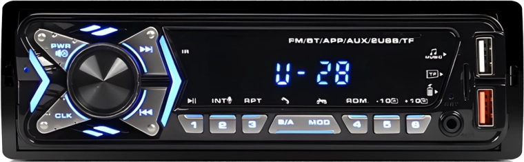 Autoradio Renew Force 1-DIN avec Bluetooth, USB et radio FM
