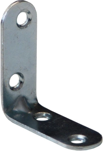 Équerre de montage emboutie, zinc blanc 50 × 18 × 2 mm (20 pcs)