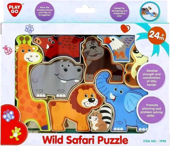 Houten Safari-puzzel voor kinderen