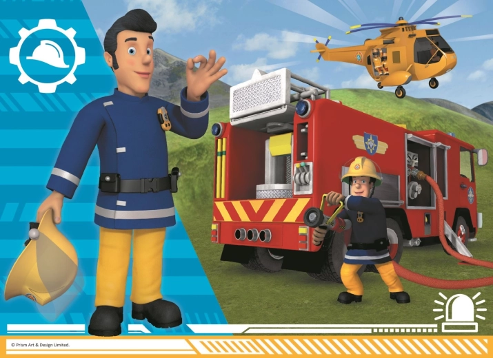 Minipuzzel miniMAXI 20 stukjes BRANDWEERMAN SAM – 4 motieven