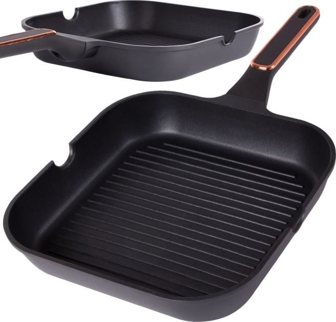 Grillpfanne KINGSTYLE mit Antihaftbeschichtung 28 cm
