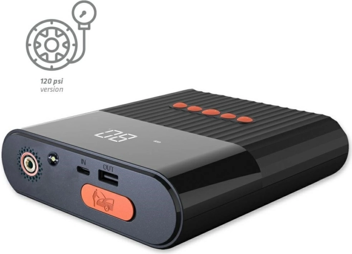 4smarts PitStop+ Starthilfe mit Powerbank, Kompressor und LED-Taschenlampe