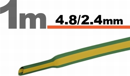 Krimpkous geel-groen 4,8/2,4 mm