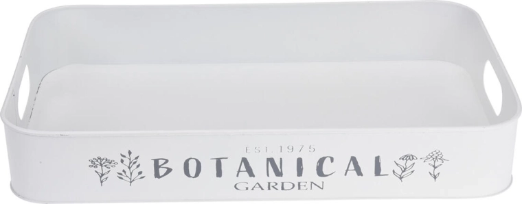 Elegant tuinmotief in wit en grijs