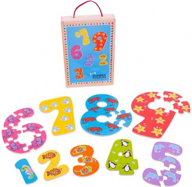 Educational Puzzle Numbers 1–9