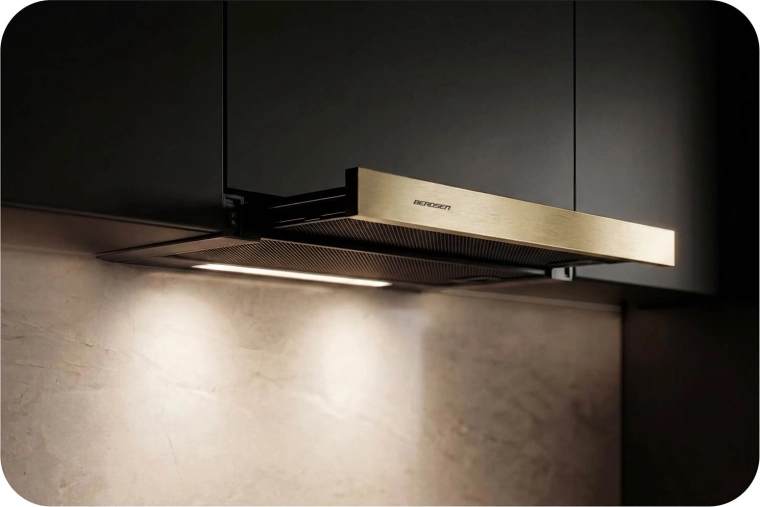 Elegant black-and-gold design for a modern kitchen