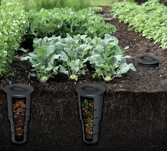 Efficient composting directly in the soil
