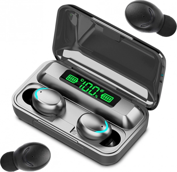 Draadloze Bluetooth-oordopjes met powerbank