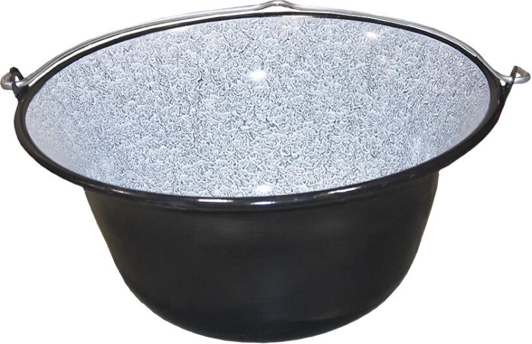 Kessel 10 l aus emailliertem Stahl – schwarz