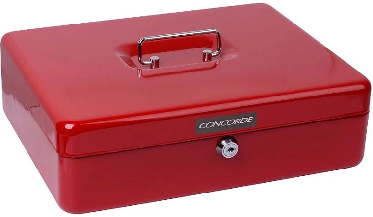 CONCORDE 35 Metal Cash Box Red