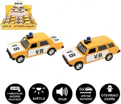 Police Car VB Lada with Pull-Back Action, Light and Sound