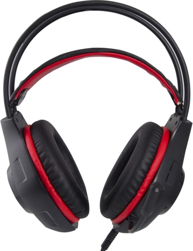 Casque de jeu avec microphone Deathstrike rouge