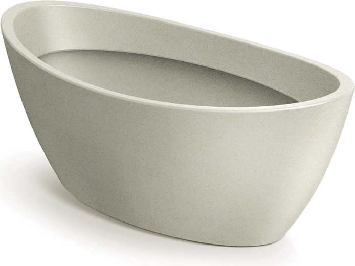Jardinière ovale Aria 40 cm sable