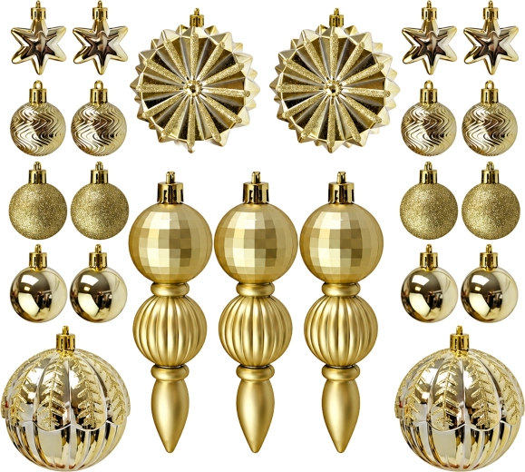 52 coordinated Christmas ornaments