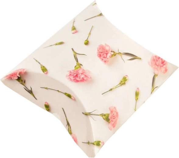 Paper folding gift box with carnation motif 16 × 11 cm