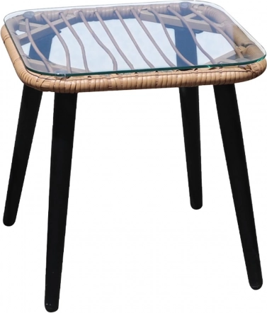 Practical table with tempered glass