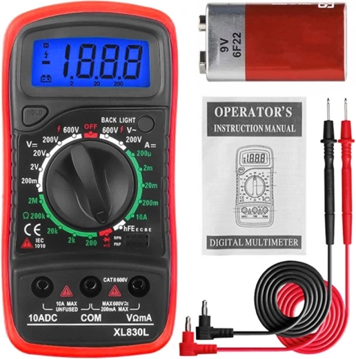 Renew Force Digital Multimeter, Red