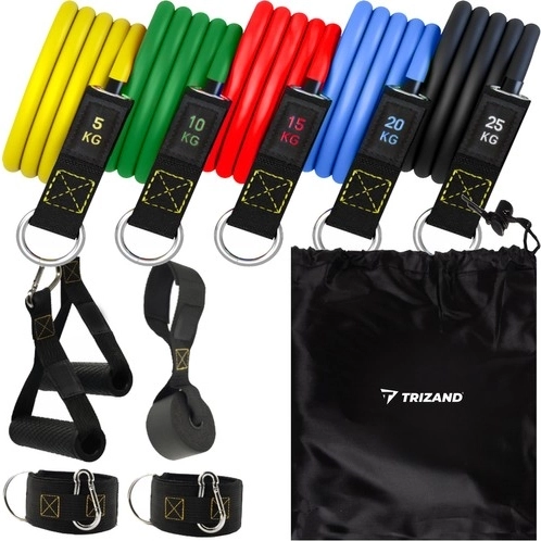 Set weerstandsbanden met accessoires TRIZAND 11-delig