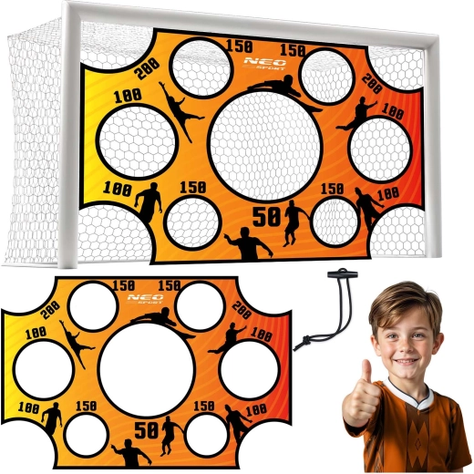 Neo-Sport trainingsdoek met schietdoelen voor voetbaldoel 300 × 200 cm