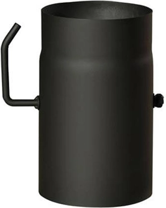 Tuyau de fumée avec registre 150 mm, longueur 250 mm, noir