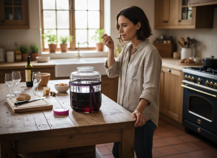 Enorme capaciteit van 26 l voor wijn, infusies en fermentatie