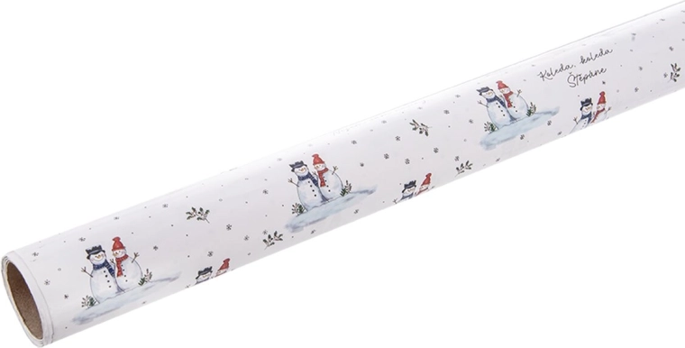 Snowman wrapping paper roll 500 × 70 cm