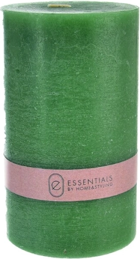 Green decorative square candle 9 × 9 × 15 cm (520 g)