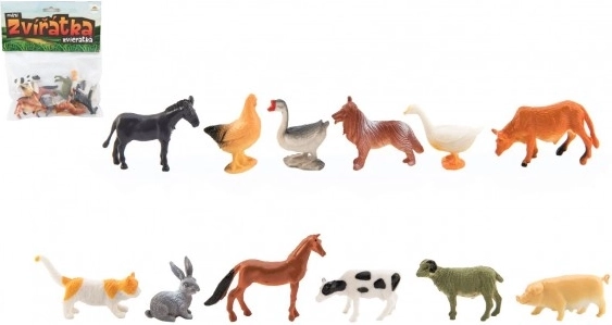 Ensemble Mini Animaux de Ferme en Plastique