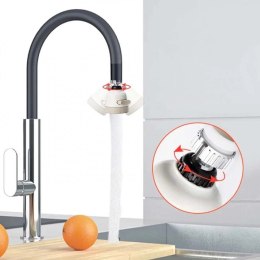 Smooth 360° rotation for precise stream direction