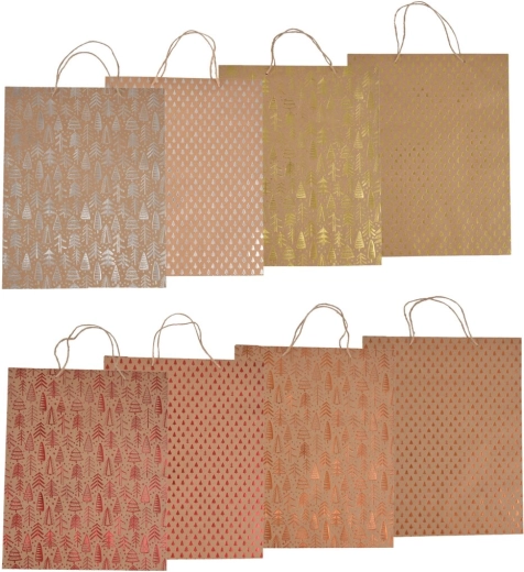 Kerstcadeautas XMAS 33 × 9,5 × 41 cm (mix van 8 motieven)