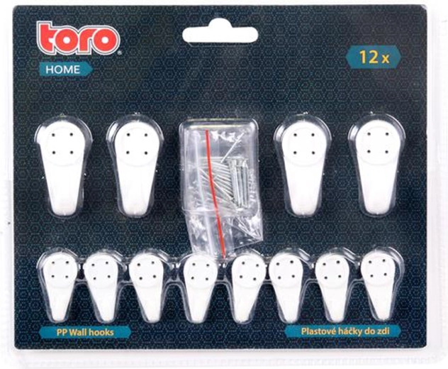 TORO Wall Hooks, Set of 12 pcs