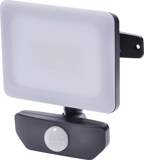 Solight LED-reflector Quick met bewegingssensor 10 W, 850 lm, 4000 K, IP44, zwart