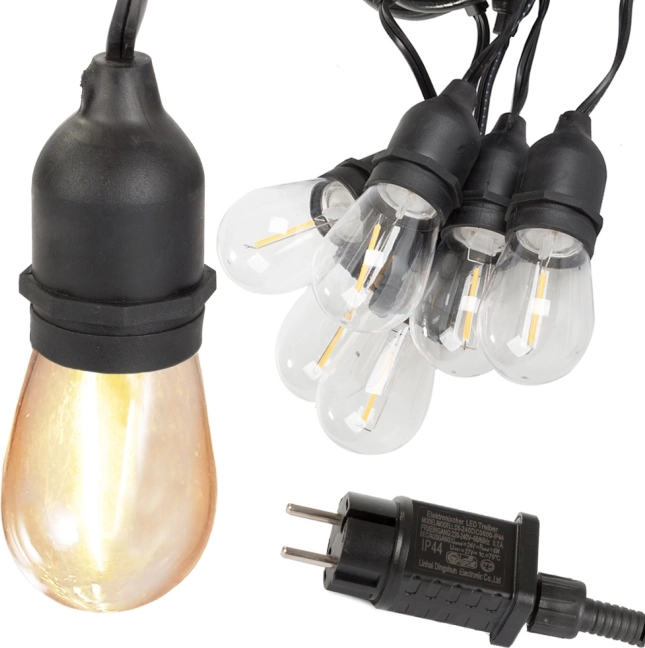 Guirlande lumineuse de jardin GARDEN GIRL, 10 ampoules LED E27, 10 m, IP44
