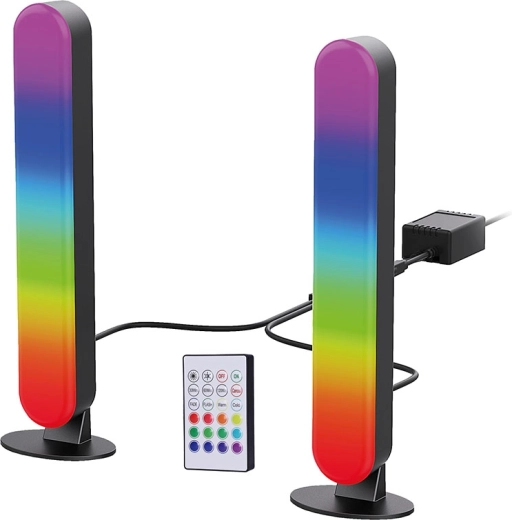 Solight RGB-LED-Beleuchtung für Gamer mit Fernbedienung und Soundsensor