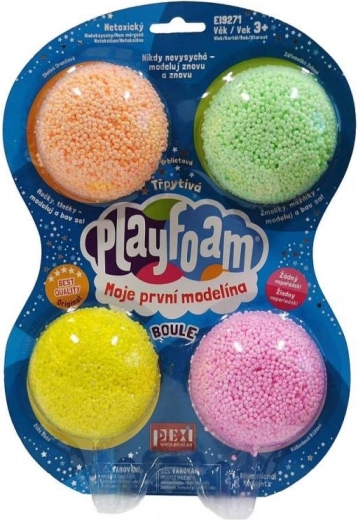 PlayFoam Boule glinsterende set 4 kleuren – niet-vlekmakende boetseerklei