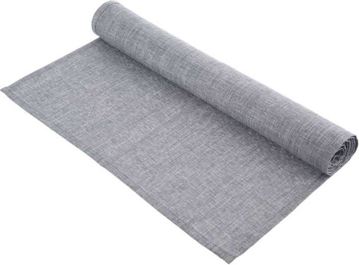 Chemin de table en polyester gris clair 140 × 40 cm