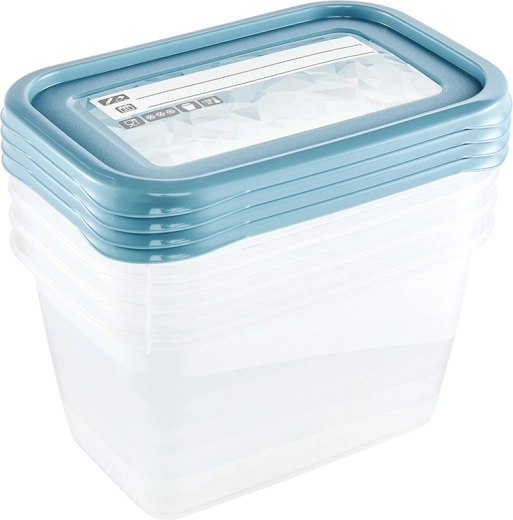 MIA Magic Ice set of food storage containers 4× 0.75 L with reusable write-on label