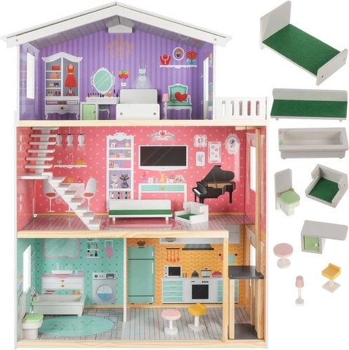 Poppenhuis Kruzzel Groot poppenhuis 114 cm 114 cm
