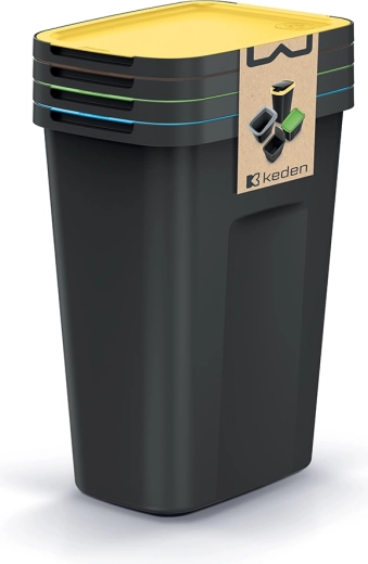 ensemble de poubelles pour le tri Compacta Q Flap Plus 4×35 l