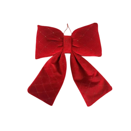 Christmas decorative bow (rosette) red 20 × 30 cm