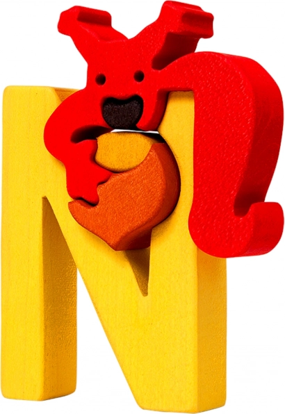 Fauna Alphabet Letter N Squirrel
