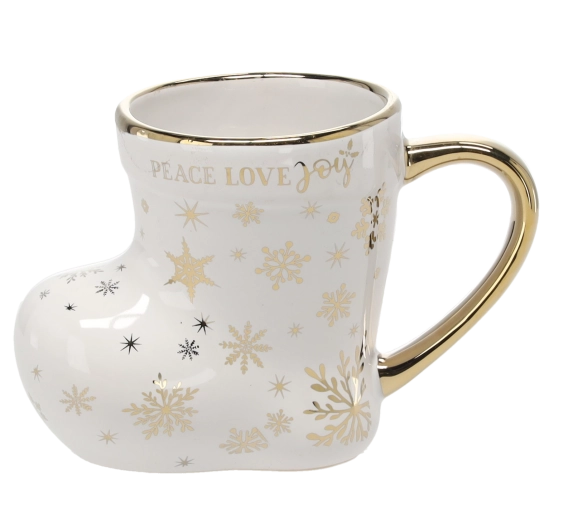 Smooth porcelain glaze and golden details