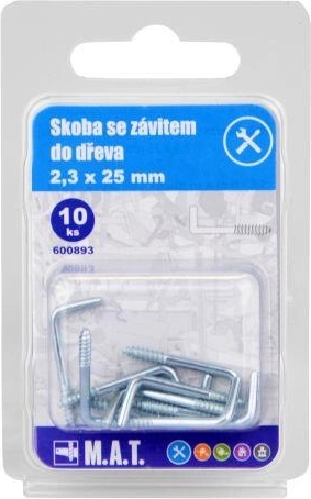 Schroefoog voor hout 25 × 2,3 mm, verzinkt (10 st.)