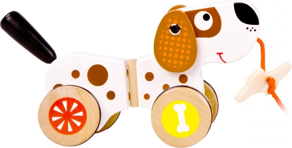 Pull Wooden Toy Dog for Children