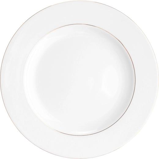Céramique blanche élégante avec liseré doré