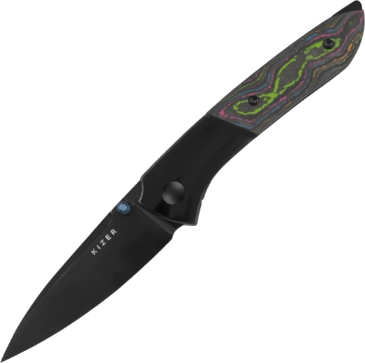 Kizer Spitfire vouwmes S35VN, titanium en camo carbon 80s - 1 stuk