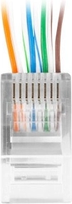 Pass-through RJ45 (8P8C) for easier termination