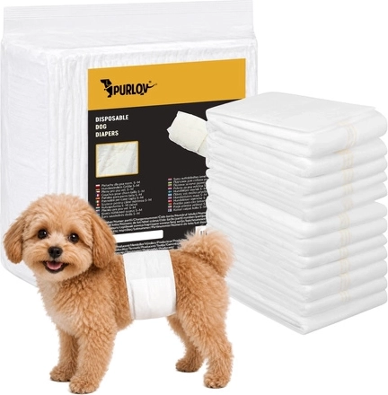 Couches-culottes jetables pour chiens Purlov S-M (12 pièces)