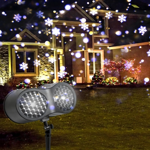 Moving snowflakes with wide coverage