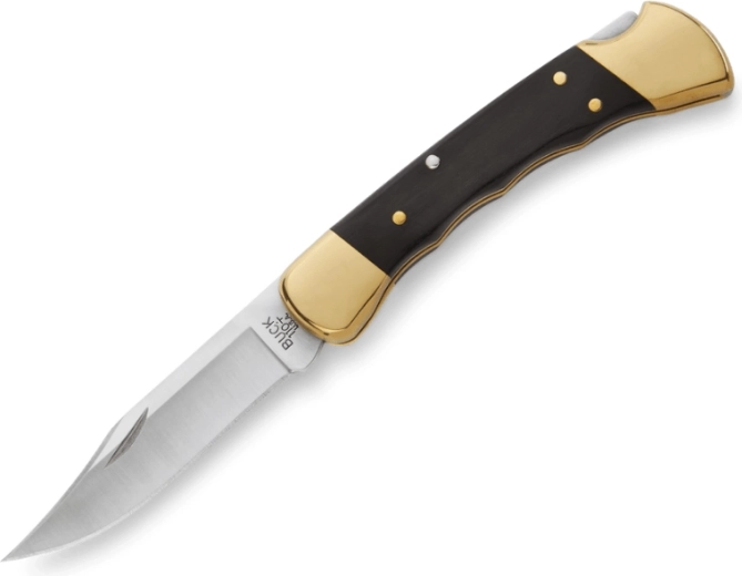 Buck 110 Folding Hunter Finger Grooved inklapbaar jachtmes met vingeruitsparingen met etui